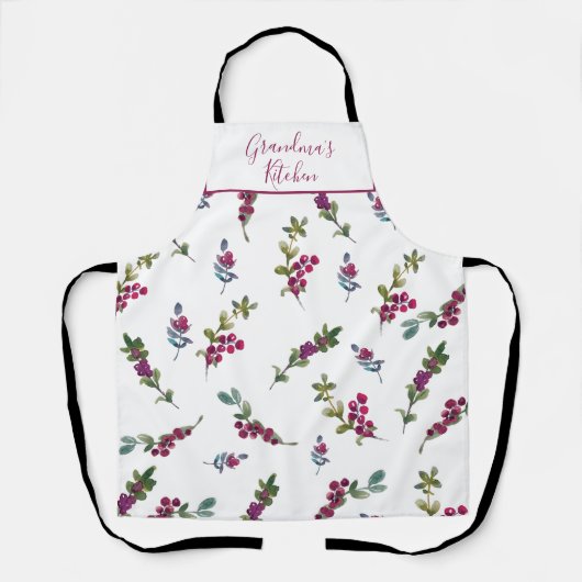 Oma's Keukenkerstwinterkleertjes Schort (Voorkant)