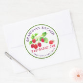 Oma's Kitchen gemaakt met Love Raspberry Jam Ronde Sticker (Envelop)