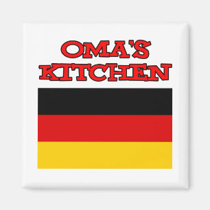Oma's Kitchen Grandma German Flag Magneet