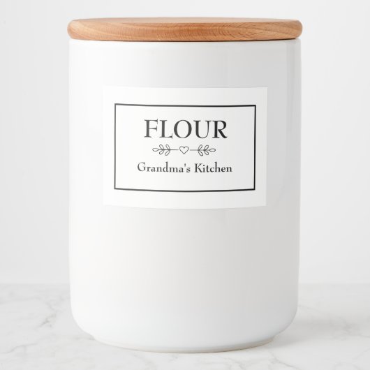 Oma's Kitchen Pantry Eten Label Meel Voedselcontainer Etiket (Voorkant)