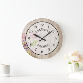 Oma's Kitchen Rustic Floral Wood Clock Grote Klok (Huis)