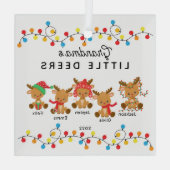 Oma's kleine kerstfeest glas ornament (Achterkant)