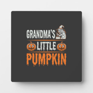 Oma's Kleine Pompoen Halloween Heks Ontwerp Fotoplaat