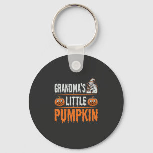 Oma's Kleine Pompoen Halloween Heks Ontwerp Sleutelhanger