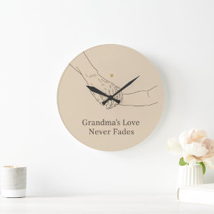 Oma's Liefde Verandert Nooit Minimalistische Gez Grote Klok