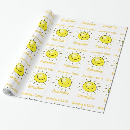 Oma's Little Sunshine Fun Sun Cadeaupapier (Uitgerold)