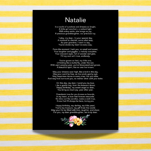 Oma's Love Forever True Een Verjaardagsgedicht voo Kaart