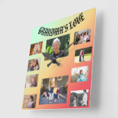 Oma's Love Vierkante Wandklok Klok (Hoek)