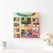 Oma's Love Vierkante Wandklok Vierkante Klok (Huis)