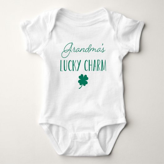 Oma's Lucky Charm | Stortstaardag van Patrick Romper (Voorkant)