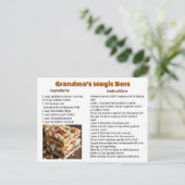 Oma's Magic Cookie Bars Recept Kaart (Staand voorkant)