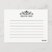 Oma's Peach Pie Recept Verse perziken Briefkaart (Achterkant)