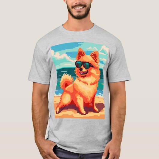 Oma's Pixel Hond T-shirt (Voorkant)