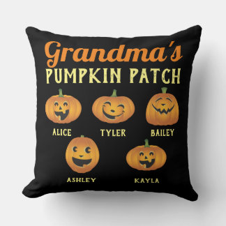 Oma's pomkin Patch Custom Grandchildren Names Kussen