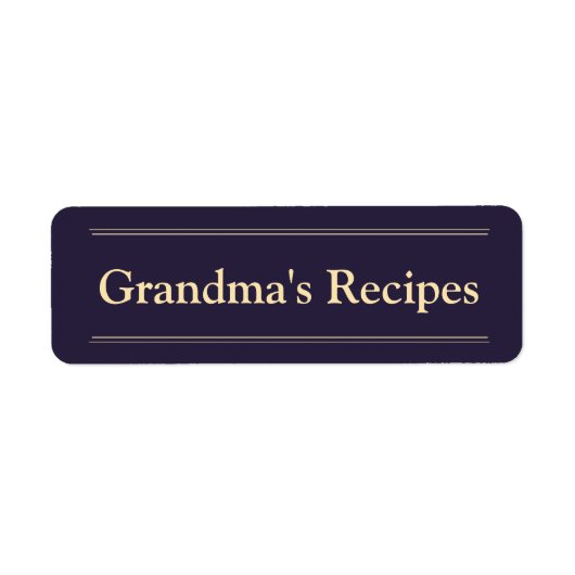 Oma's Recepten Etiket (Voorkant)