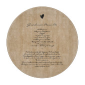 Oma's Recipe Custom Family Keepomwille Round Snijplank (Voorkant)