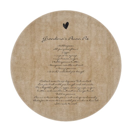 Oma's Recipe Custom Family Keepomwille Round Snijplank (Voorkant)