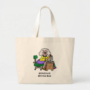 Oma's Sewing Canvas tas