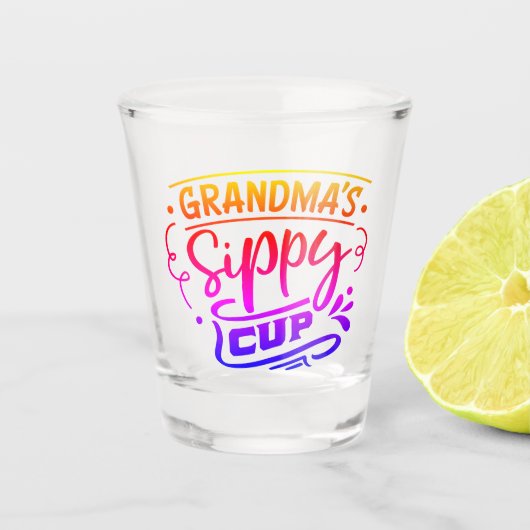 Oma's sippy cup grappig borrelglas shot glas (Voorkant)