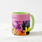 Oma's speciale waterverf floraal mok (Voorkant rechts)