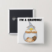 Oma's Sunshine-Afrikaans Amerikaans Meisje Vierkante Button 5,1 Cm (Voorkant /achterkant)