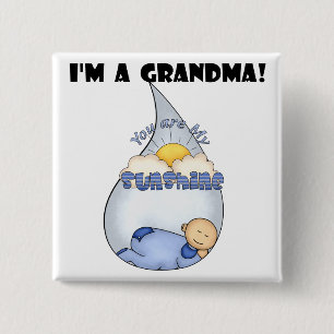 Oma's Sunshine-Boy T-shirts en geschenken Vierkante Button 5,1 Cm