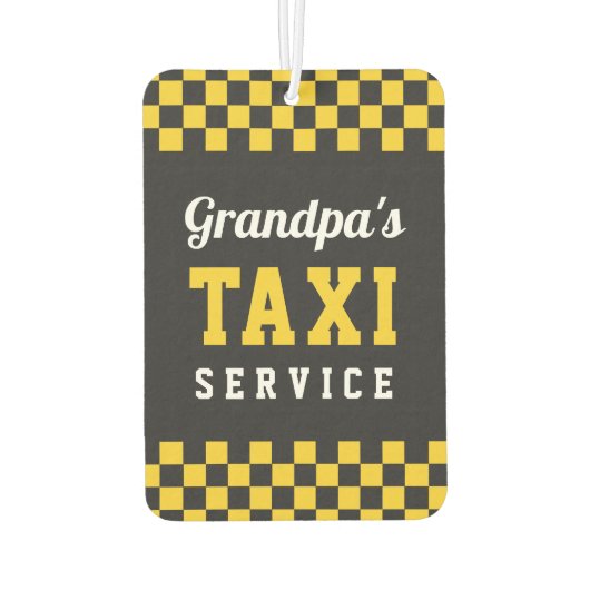 Oma's Taxi Service | Cute Grandfather Gift Luchtverfrisser (Achterkant)