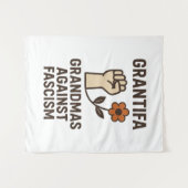 Oma's Tegen Fascisme Poster Wandkleed (Voorkant (horizontaal))