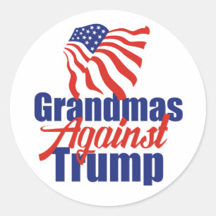 Oma's tegen politieke Trump Ronde Sticker