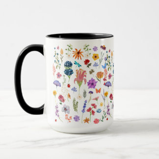 Oma's tuin Mok met gepersonaliseerde bloemen