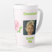 Oma's Waterverf Roos KINDER FOTO Latte Mok (Rechterhoek)