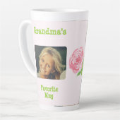 Oma's Waterverf Roos KINDER FOTO Latte Mok (Linkerhoek)