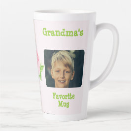 Oma's Waterverf Roos KINDER FOTO Latte Mok