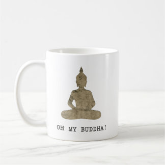 OMB Oh mijn boeddha humor silhouette Koffiemok