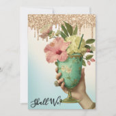 *~* Ombre 10A101 FOTO Cocktail BACHELORETTE Kaart (Voorkant)