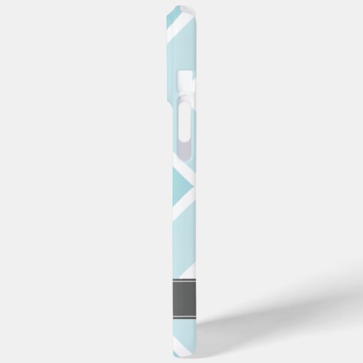 Ombre Aqua Zig Zag Chevrons Patroon Case-Mate iPhone Case (Achterkant / Links)