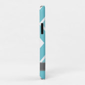 Ombre Aqua Zig Zag Chevrons Pattern Case-Mate iPhone Case (Achterkant/rechts)