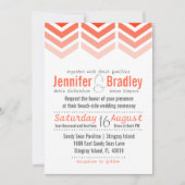 Ombre Arrows Modern Chevron Faire-part de mariage (Devant)