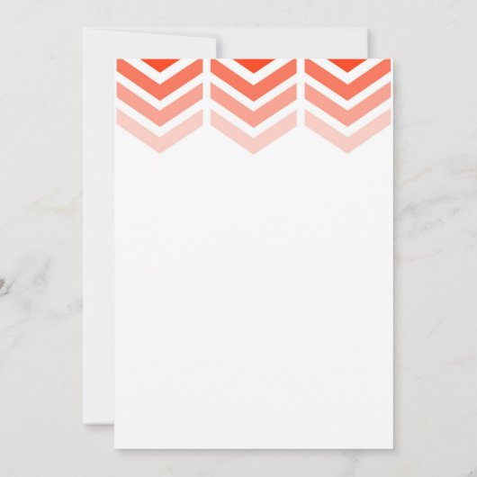 Ombre Arrows Modern Chevron Faire-part de mariage (Dos)