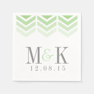 Ombre Arrows Modern Chevron Modern Monogram Servet