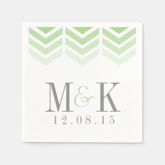 Ombre Arrows Modern Chevron Modern Monogram Servet (Voorkant)