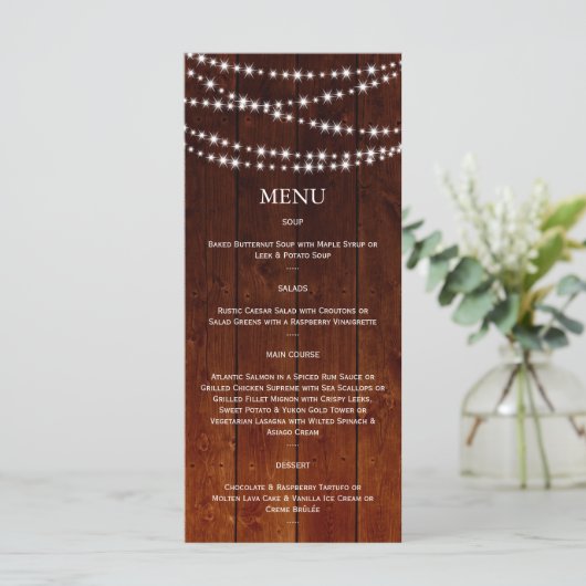 Ombre Barn Board Twinkle Lights Menu (Debout devant)