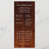 Ombre Barn Board Twinkle Lights Wedding Programme (Dos)
