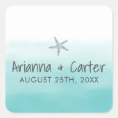 Ombre Beach Destination Ocean Starfish Sticker (Voorkant)