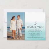 Ombre Beach Destination Ocean Wedding Bedankt (Voorkant)