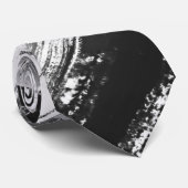 Ombre Black en White Paint Strokes Stropdas (Opgerold)