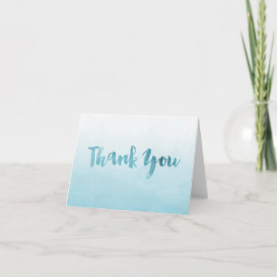 Ombre Blau Aquarel Bedankkaart