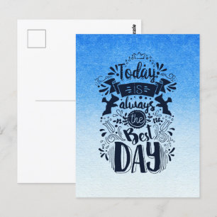 Ombre Blauw en wit Duik in dromerige tinten Briefkaart