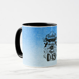 Ombre Blauw en wit Duik in dromerige tinten Mok