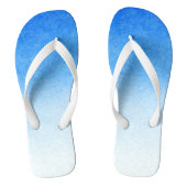 Ombre Blauw en wit Duik in dromerige tinten Teenslippers (Voetbed)